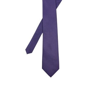 Merona Purple Necktie Mens One Size 100% Silk Solid Textured Formal Accessory